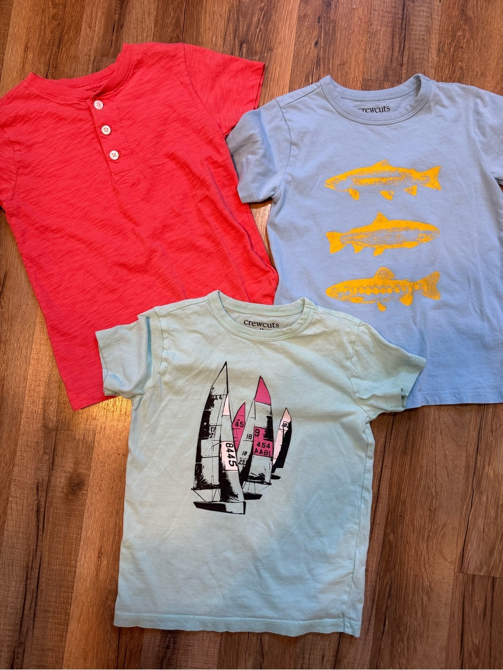 Crewcuts Blue Sailfish Graphic Tee with Yellow Fish Motif